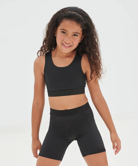 Kids Fashion Crop Top – Jacquard Band | Non-Transparent | Ages 5–12