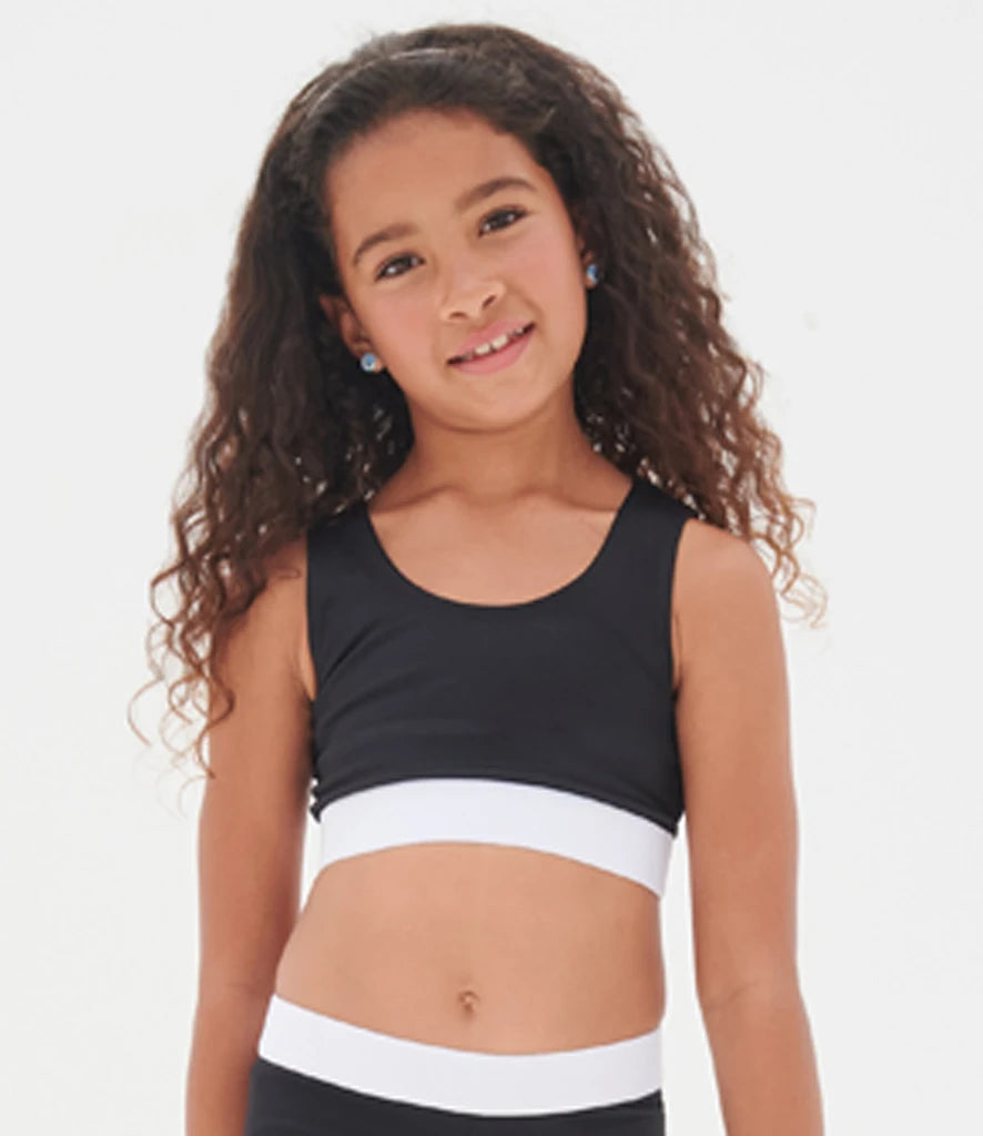 Kids Fashion Crop Top – Jacquard Band | Non-Transparent | Ages 5–12