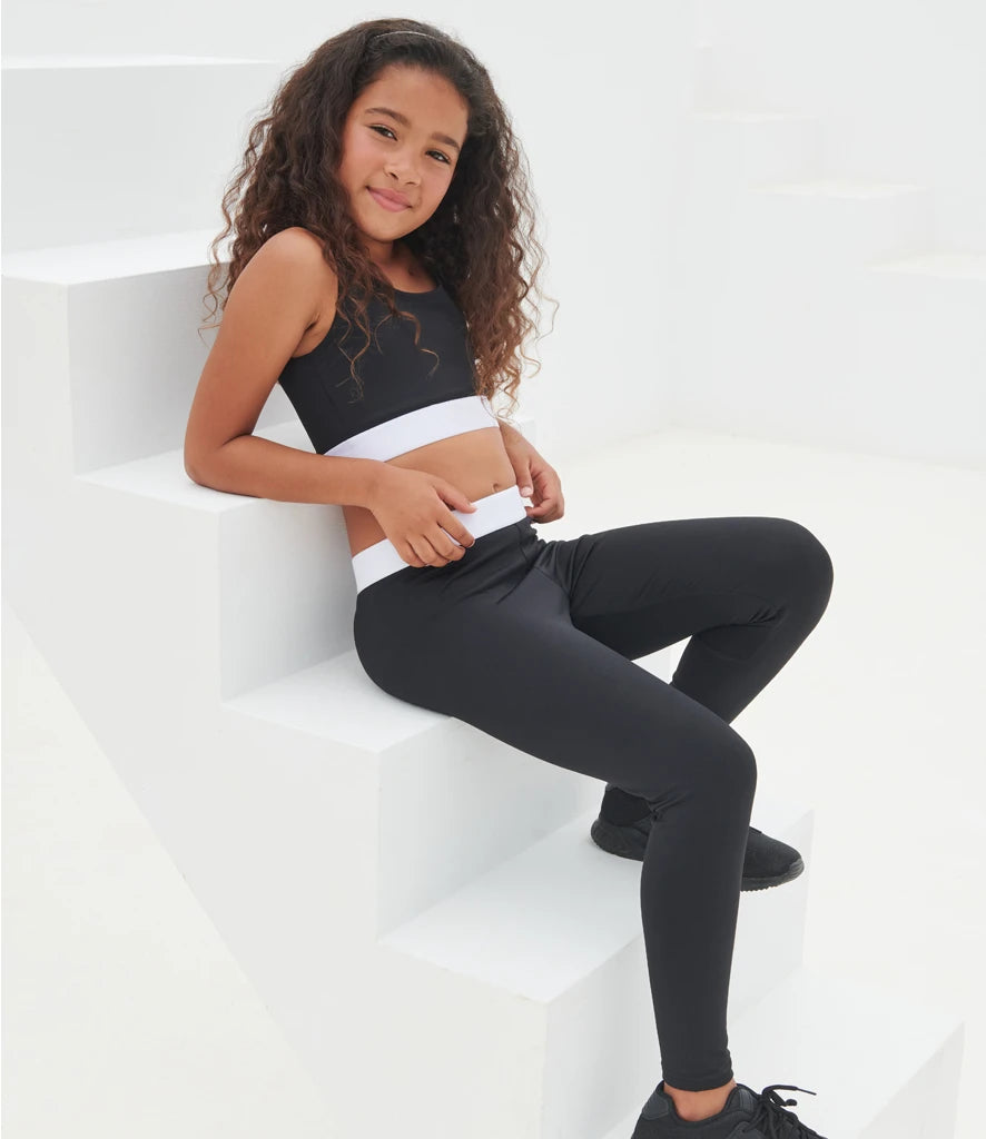 Kids Fashion Crop Top – Jacquard Band | Non-Transparent | Ages 5–12