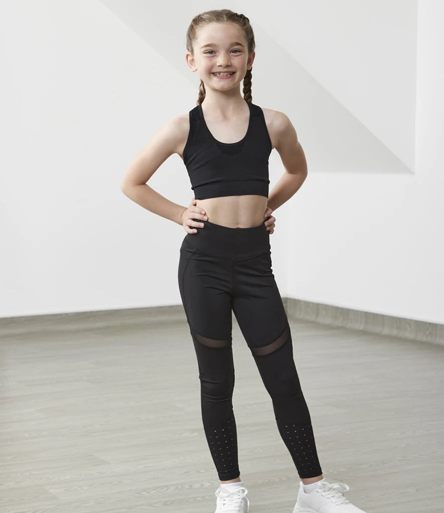 Tombo Kids Seamless Crop Top – Racer Back | Soft Stretch Activewear