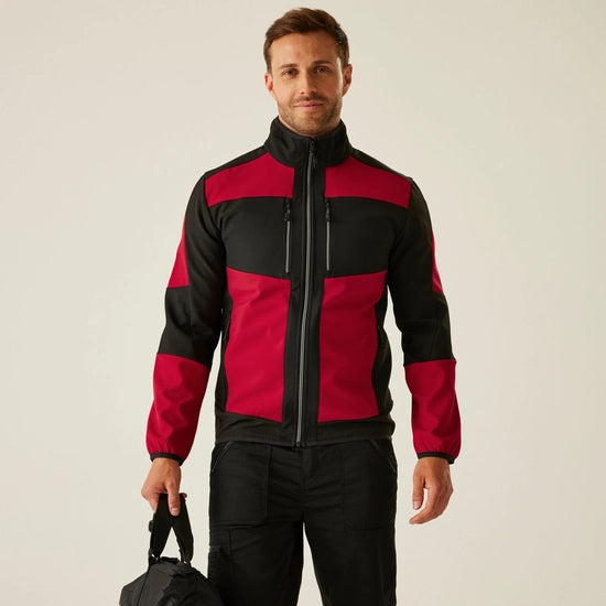 Men's E-Volve 2 Layer Softshell Jacket | Classic Red Black