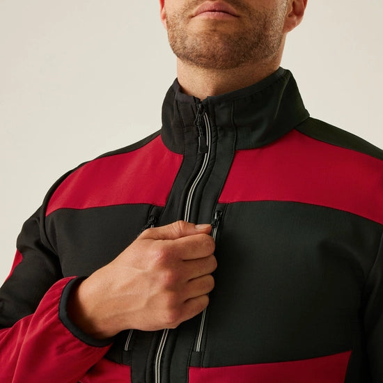 Men's E-Volve 2 Layer Softshell Jacket | Classic Red Black