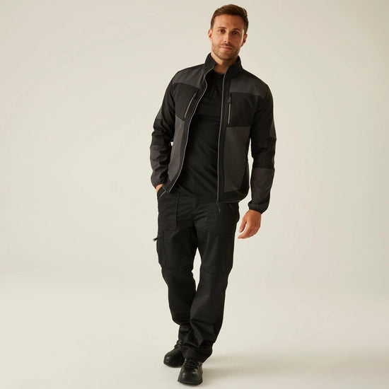 Men's E-Volve 2 Layer Softshell Jacket | Ash Black