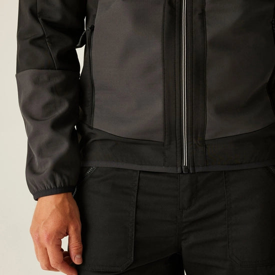 Men's E-Volve 2 Layer Softshell Jacket | Ash Black