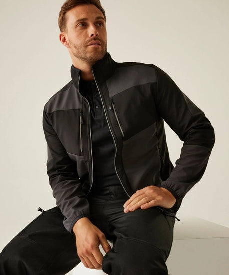 Men's E-Volve 2 Layer Softshell Jacket | Ash Black