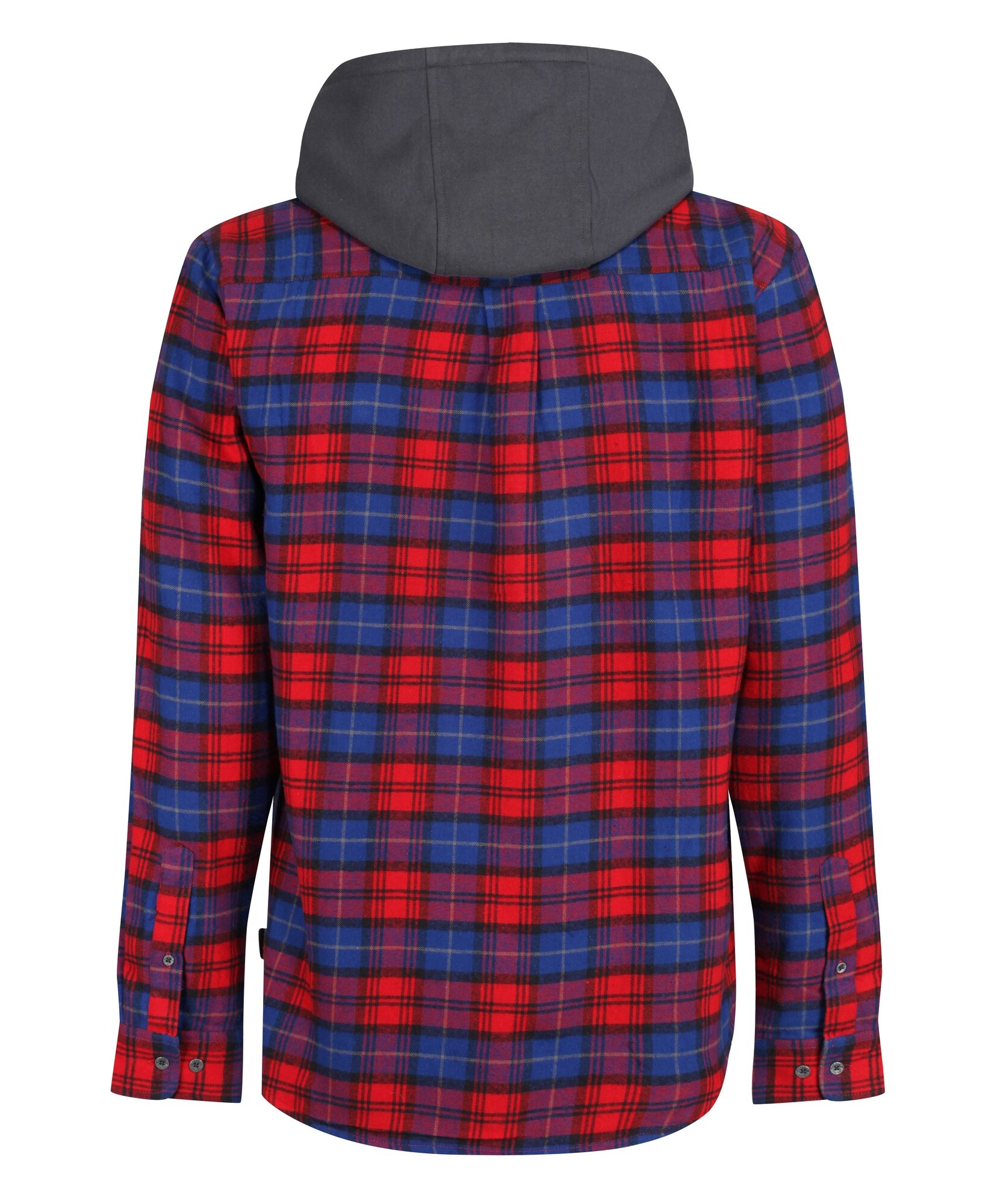 TRS205 Men’s Siege Hooded Shirt Jacket – Navy Check Cotton
