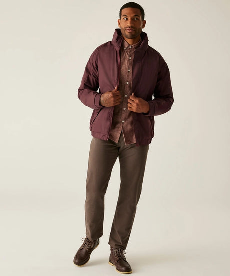 Men's Dover Fleece Lined Waterproof Insulated Bomber Jacket | Burgundy