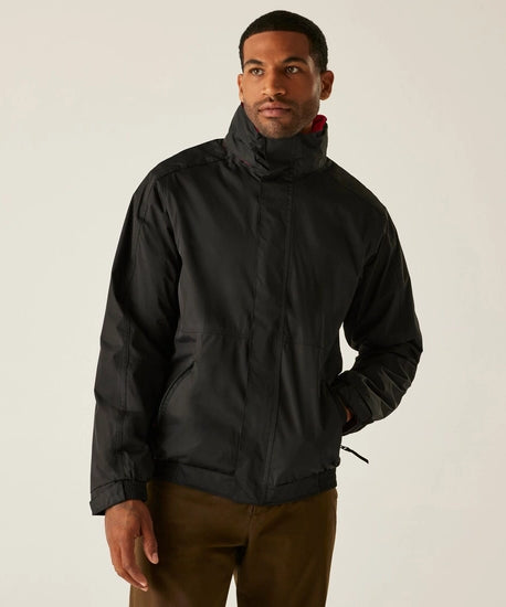 Men's Dover Fleece Lined Waterproof Insulated Bomber Jacket | Black Classic Red