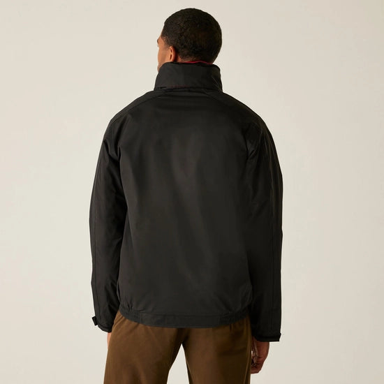 Men's Dover Fleece Lined Waterproof Insulated Bomber Jacket | Black Classic Red