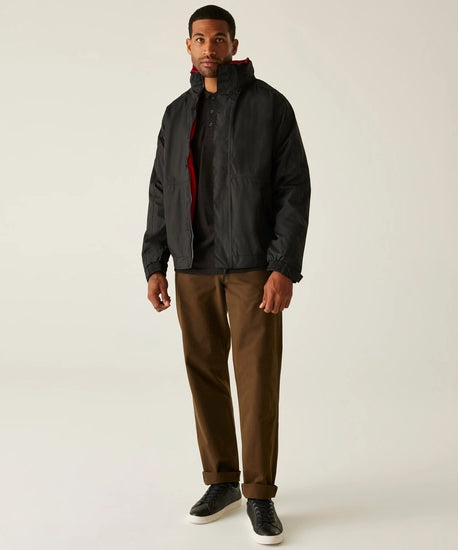 Men's Dover Fleece Lined Waterproof Insulated Bomber Jacket | Black Classic Red