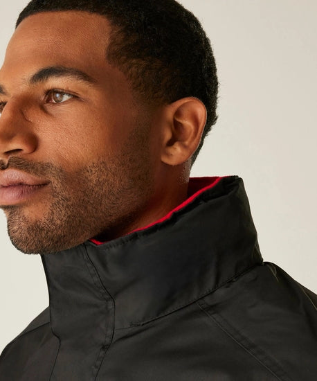 Men's Dover Fleece Lined Waterproof Insulated Bomber Jacket | Black Classic Red