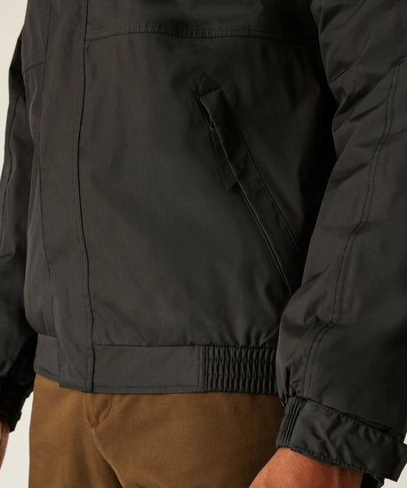 Men's Dover Fleece Lined Waterproof Insulated Bomber Jacket | Black Classic Red