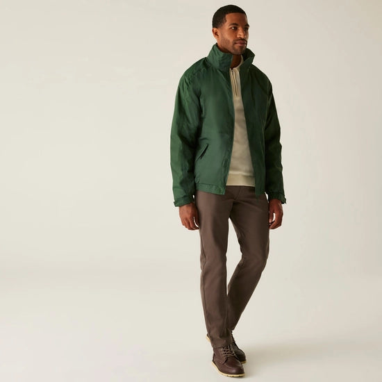 Men's Dover Fleece Lined Waterproof Insulated Bomber Jacket | Dark Green Dark Grey
