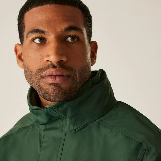 Men's Dover Fleece Lined Waterproof Insulated Bomber Jacket | Dark Green Dark Grey