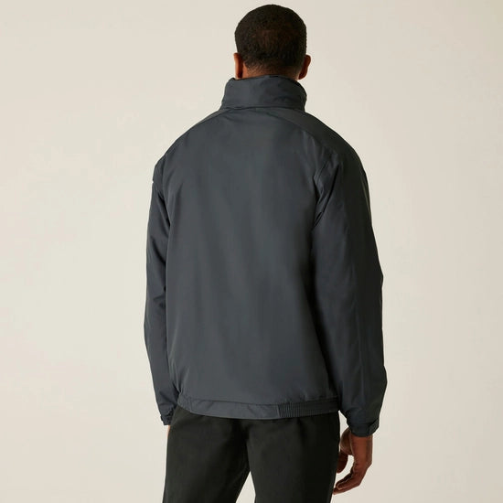 Men's Dover Fleece Lined Waterproof Insulated Bomber Jacket | Seal Grey Black
