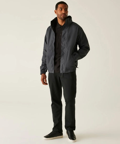 Men's Dover Fleece Lined Waterproof Insulated Bomber Jacket | Seal Grey Black