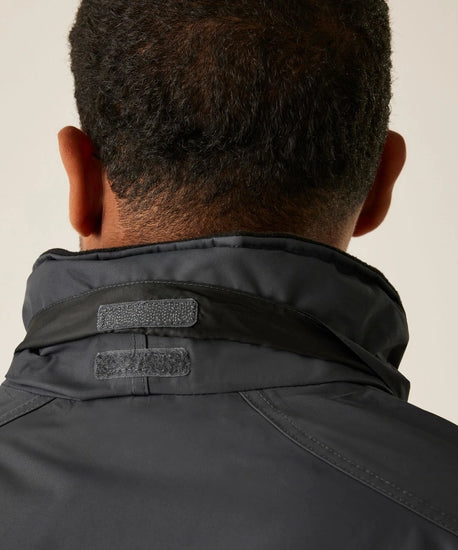 Men's Dover Fleece Lined Waterproof Insulated Bomber Jacket | Seal Grey Black