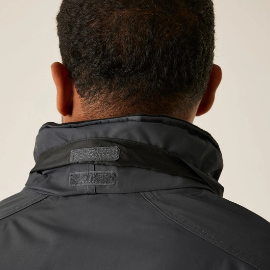 Men's Dover Fleece Lined Waterproof Insulated Bomber Jacket | Seal Grey Black