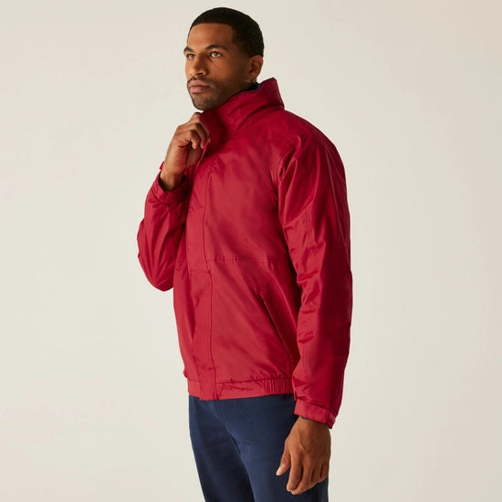 Men's Dover Fleece Lined Waterproof Insulated Bomber Jacket | Classic Red Navy