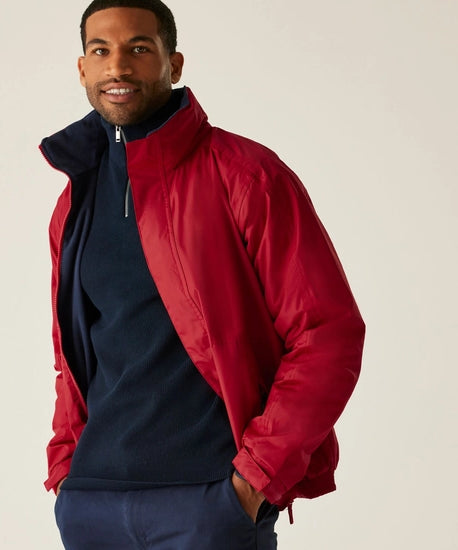 Men's Dover Fleece Lined Waterproof Insulated Bomber Jacket | Classic Red Navy