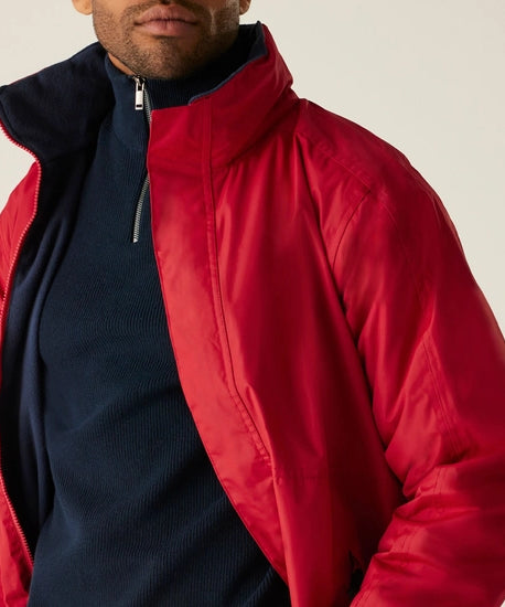 Men's Dover Fleece Lined Waterproof Insulated Bomber Jacket | Classic Red Navy