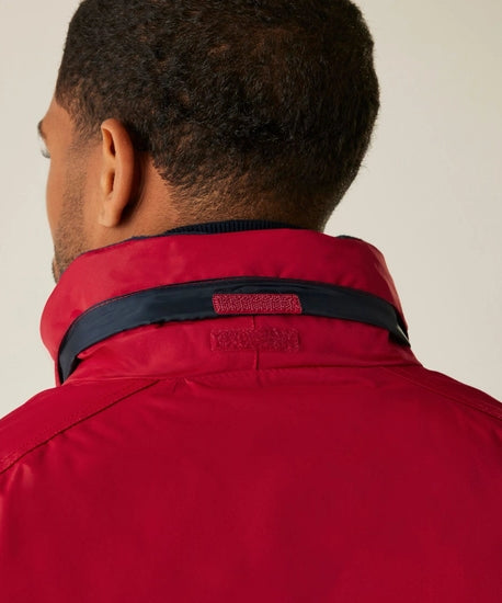 Men's Dover Fleece Lined Waterproof Insulated Bomber Jacket | Classic Red Navy