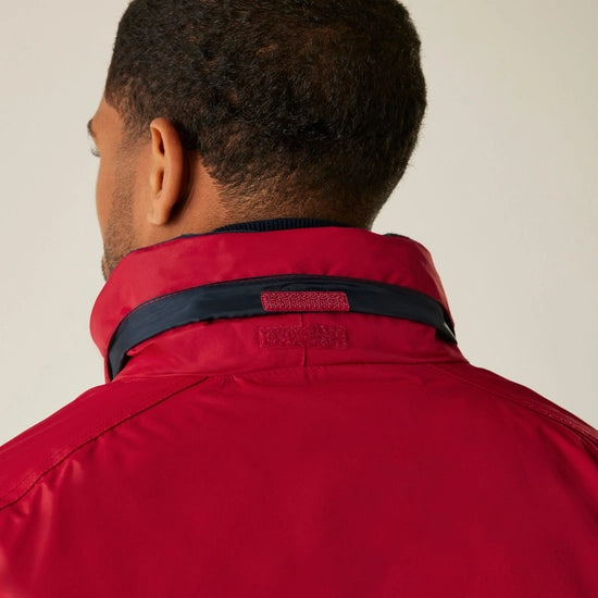 Men's Dover Fleece Lined Waterproof Insulated Bomber Jacket | Classic Red Navy