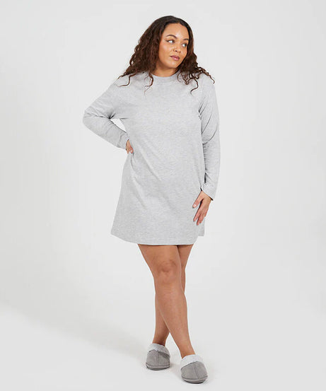 PLUS SIZE LONG SLEEVE JUMPER DRESS