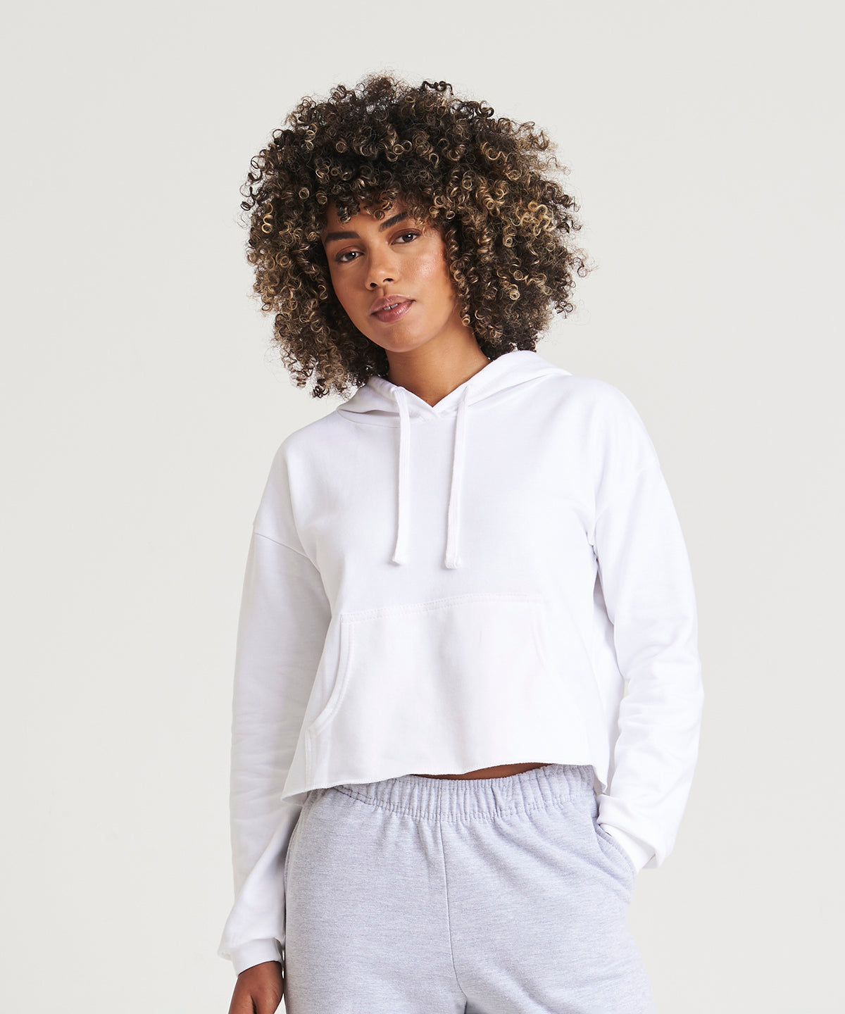 JH016 Women’s Cropped Hoodie – Relaxed Fit, Soft Fleece