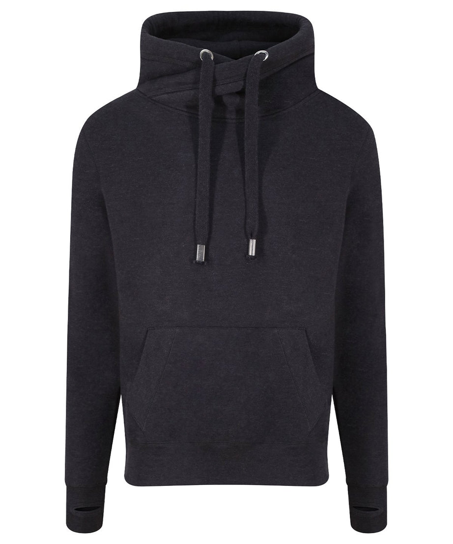 JH021 Cross Neck Hoodie – Heavyweight 330gsm Cotton Blend