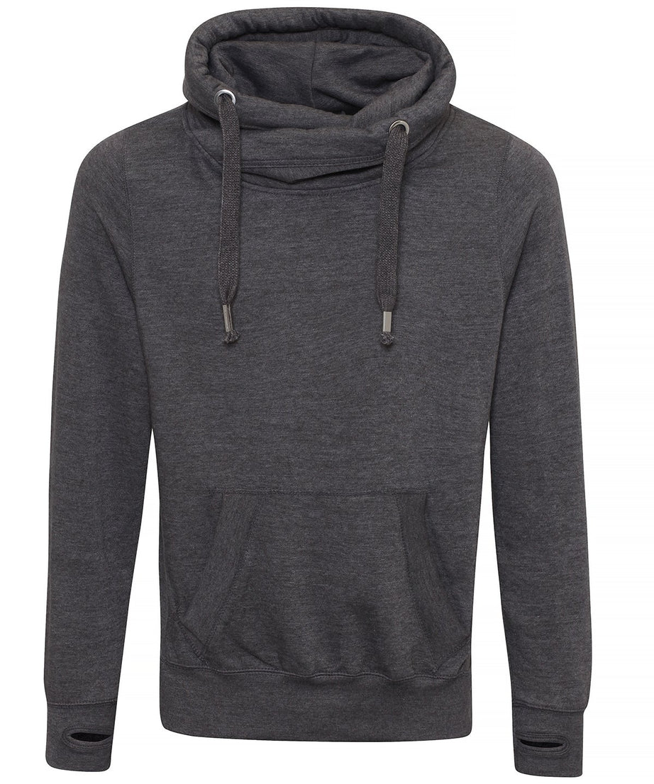 JH021 Cross Neck Hoodie – Heavyweight 330gsm Cotton Blend
