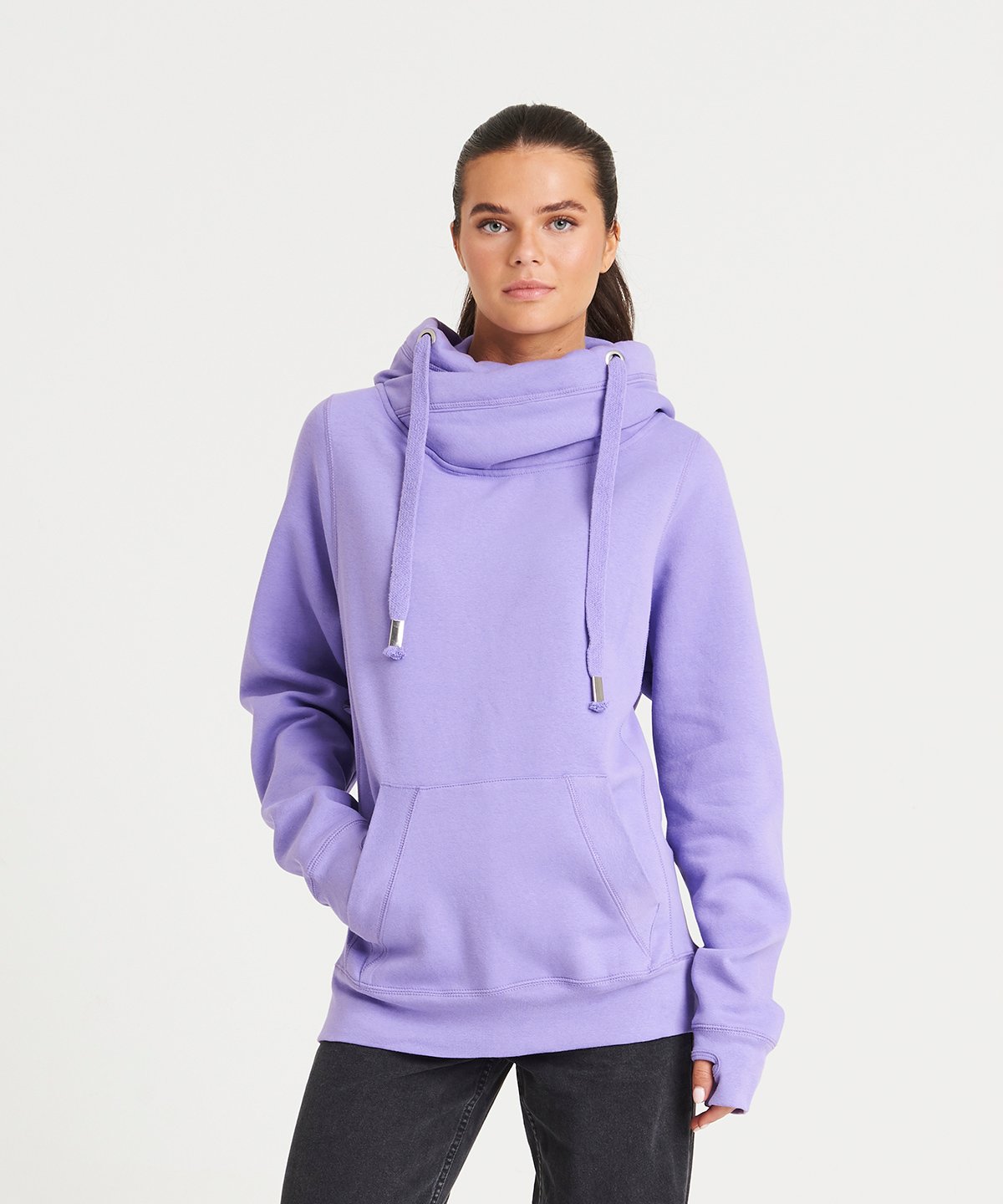 JH021 Cross Neck Hoodie – Heavyweight 330gsm Cotton Blend