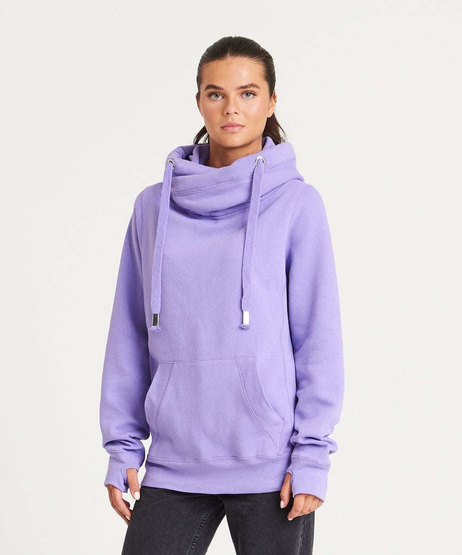 JH021 Cross Neck Hoodie – Heavyweight 330gsm Cotton Blend