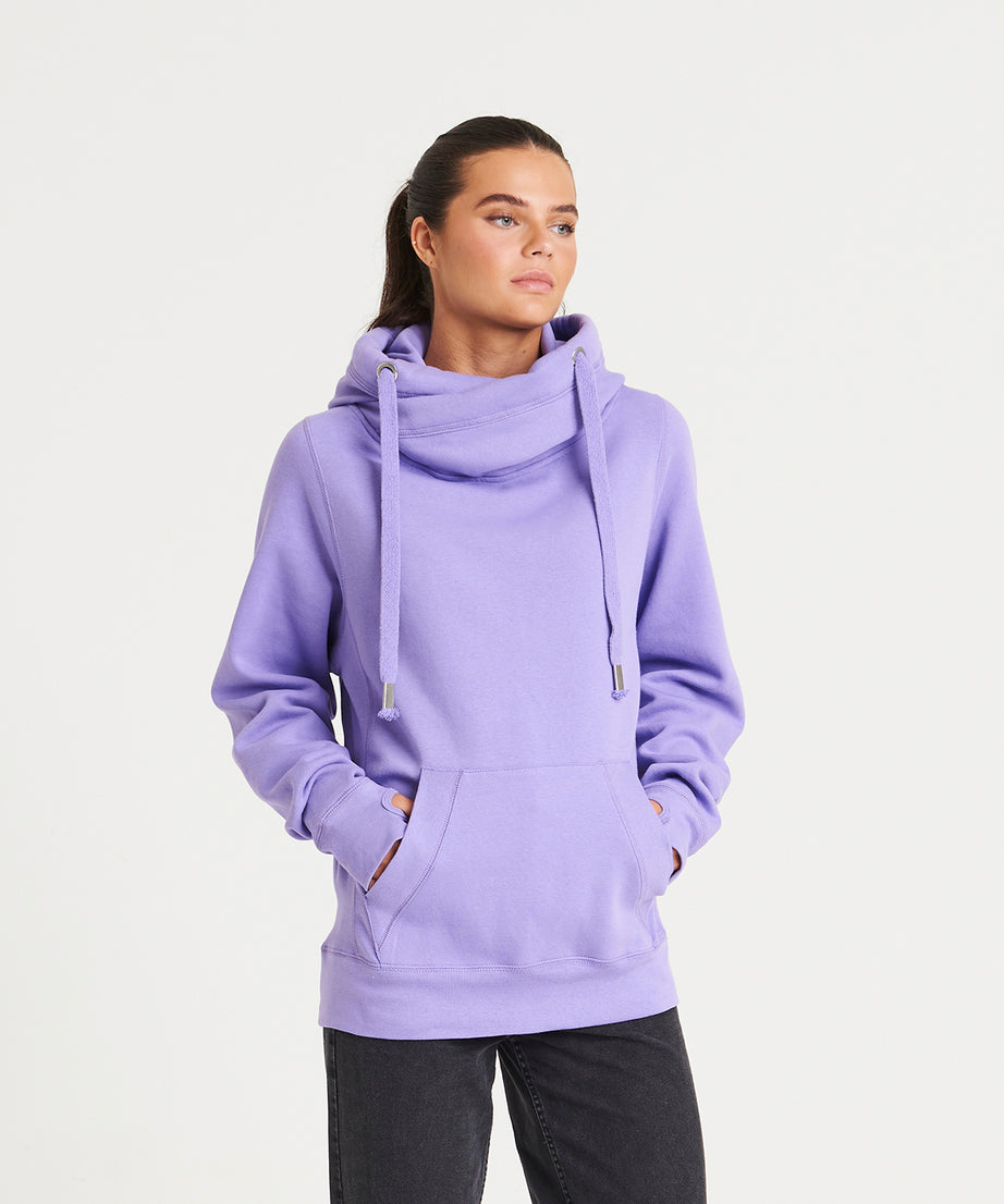 JH021 Cross Neck Hoodie – Heavyweight 330gsm Cotton Blend