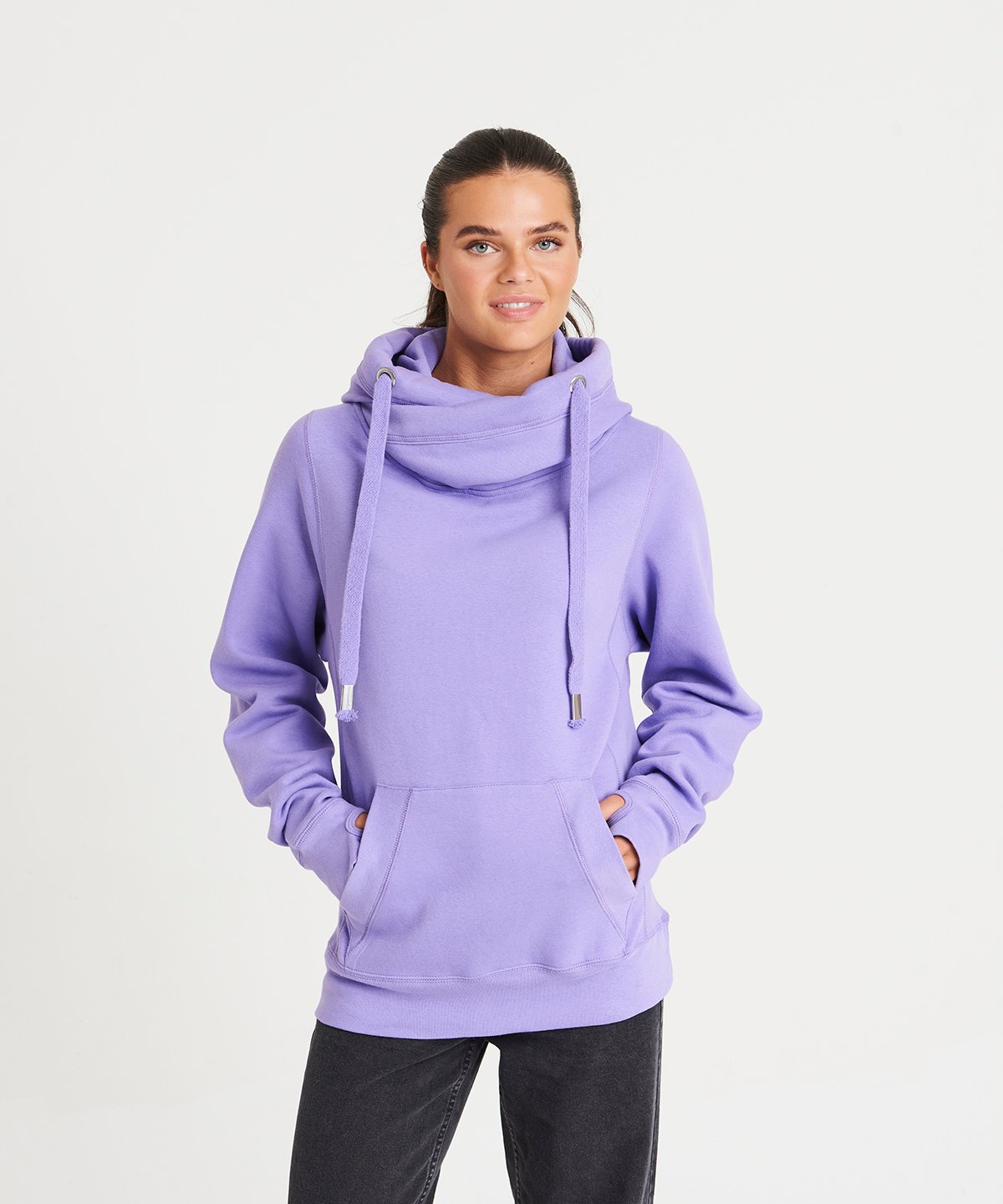 JH021 Cross Neck Hoodie – Heavyweight 330gsm Cotton Blend