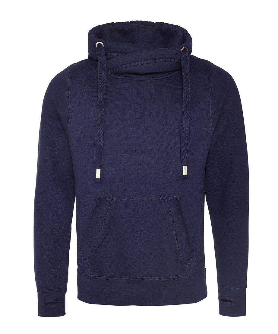 JH021 Cross Neck Hoodie – Heavyweight 330gsm Cotton Blend