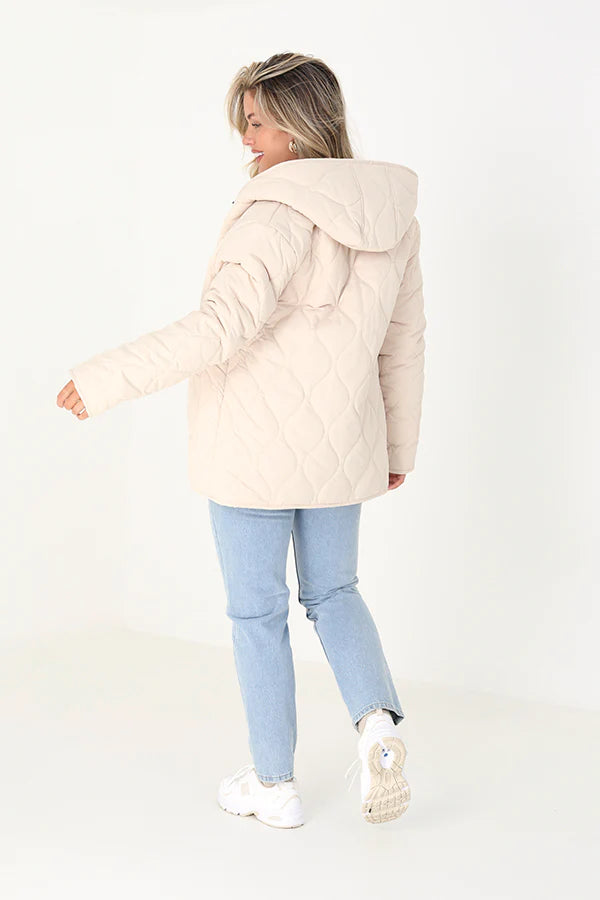 REVERSIBLE ONION QUILTED JACKET WITH BORG LINING