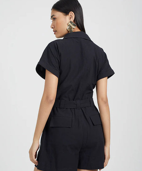 LINEN UTILITY PLAYSUIT