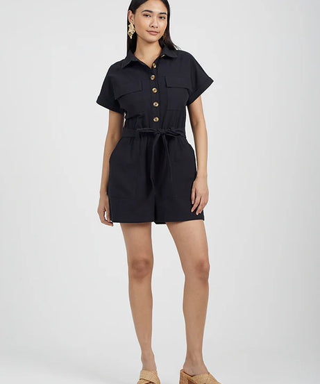 LINEN UTILITY PLAYSUIT