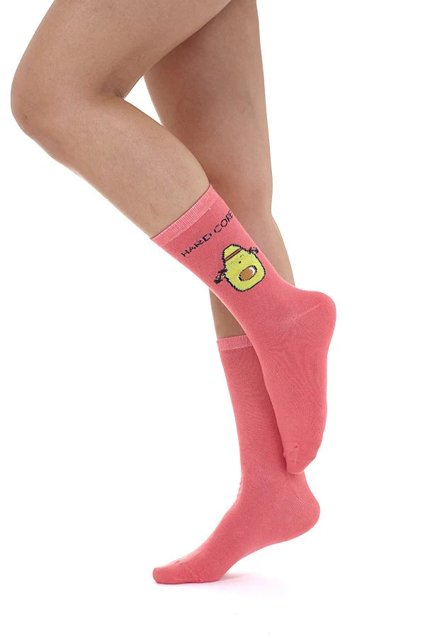 NOVELTY AVOCADO DESIGN THREE PACK SOCKS