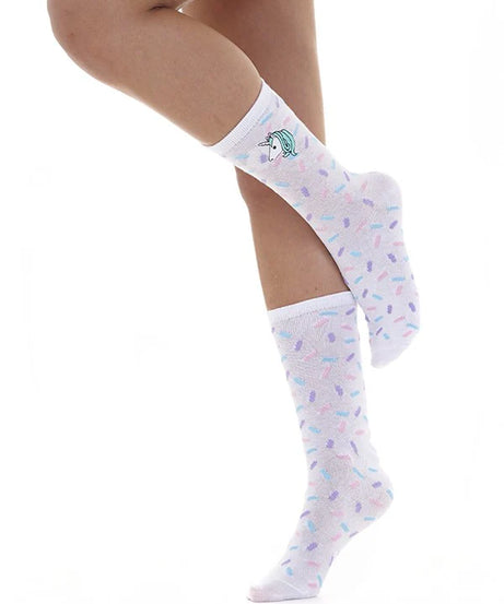 SPRINKLE DESIGN UNICORN EMBROIDERY THREE PACK SOCKS