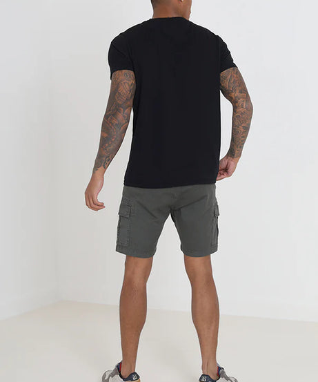 REGULAR MID GREY POCKET DETAIL CARGO SHORTS